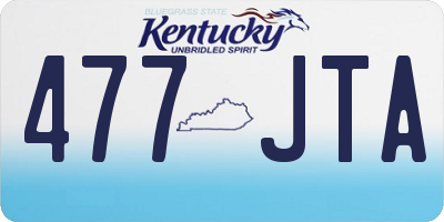 KY license plate 477JTA