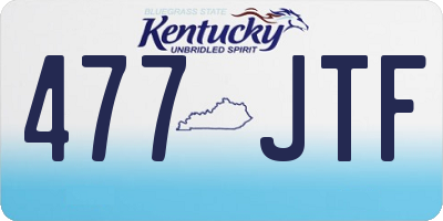 KY license plate 477JTF