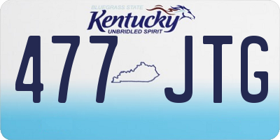 KY license plate 477JTG