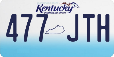 KY license plate 477JTH