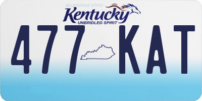 KY license plate 477KAT