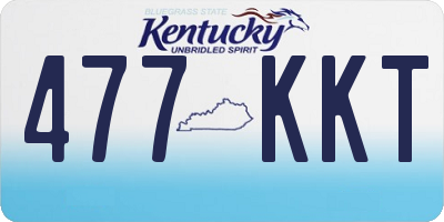 KY license plate 477KKT
