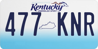 KY license plate 477KNR