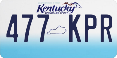 KY license plate 477KPR
