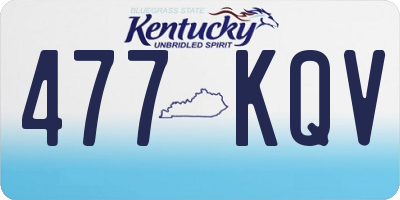 KY license plate 477KQV