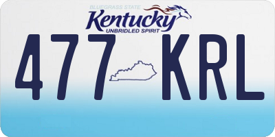 KY license plate 477KRL