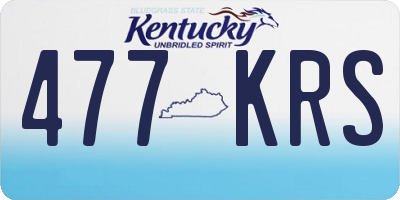 KY license plate 477KRS