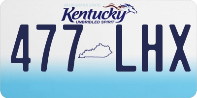 KY license plate 477LHX