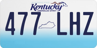 KY license plate 477LHZ