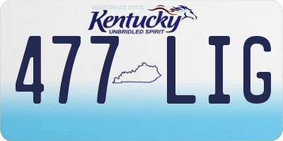 KY license plate 477LIG