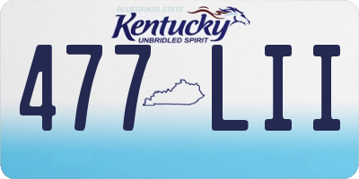 KY license plate 477LII