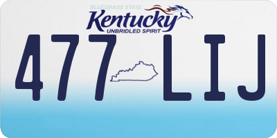 KY license plate 477LIJ