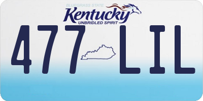 KY license plate 477LIL