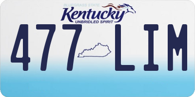 KY license plate 477LIM