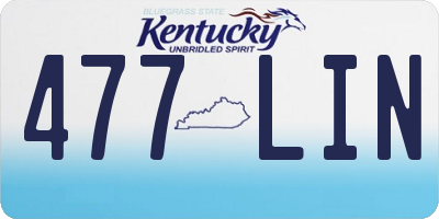 KY license plate 477LIN