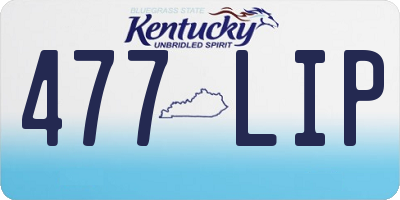 KY license plate 477LIP