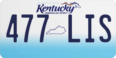 KY license plate 477LIS