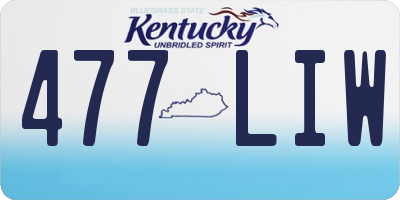 KY license plate 477LIW