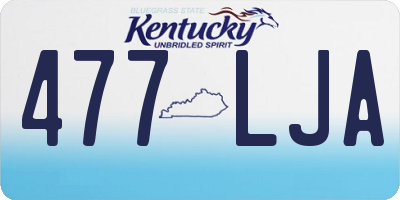 KY license plate 477LJA
