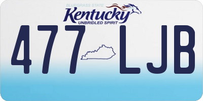 KY license plate 477LJB