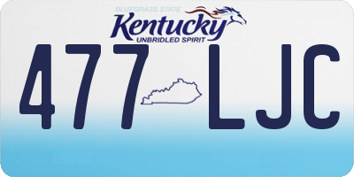 KY license plate 477LJC