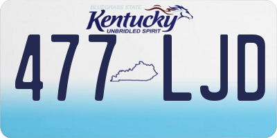 KY license plate 477LJD
