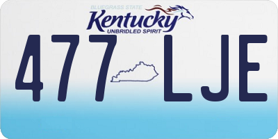 KY license plate 477LJE