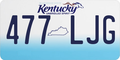KY license plate 477LJG
