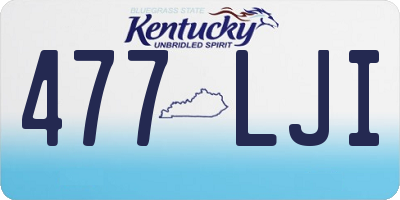 KY license plate 477LJI