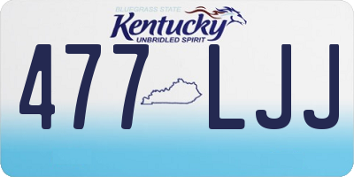 KY license plate 477LJJ