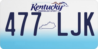 KY license plate 477LJK