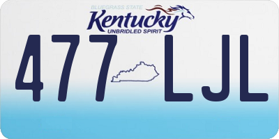 KY license plate 477LJL