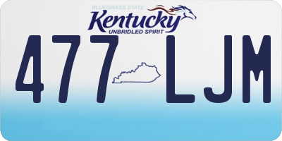 KY license plate 477LJM