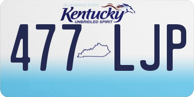 KY license plate 477LJP