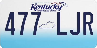 KY license plate 477LJR