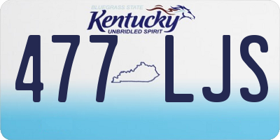KY license plate 477LJS