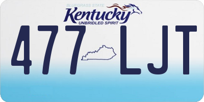 KY license plate 477LJT