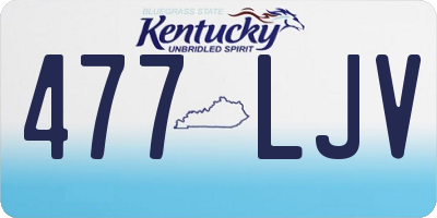 KY license plate 477LJV