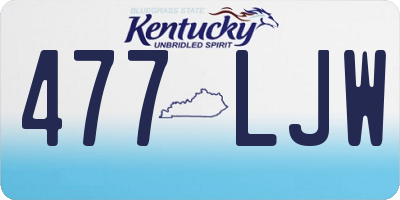 KY license plate 477LJW