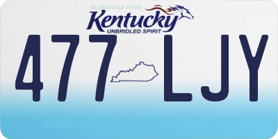 KY license plate 477LJY