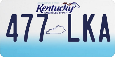 KY license plate 477LKA