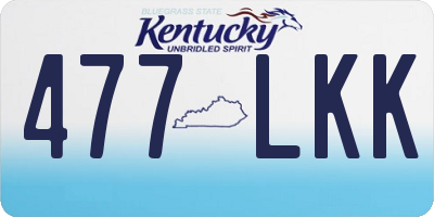 KY license plate 477LKK