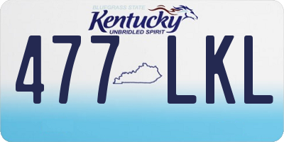 KY license plate 477LKL
