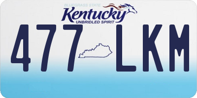 KY license plate 477LKM