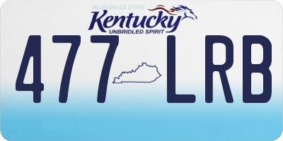 KY license plate 477LRB