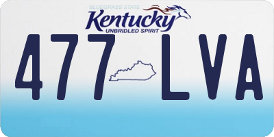 KY license plate 477LVA