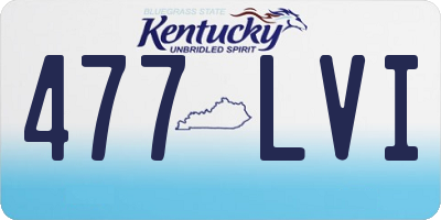 KY license plate 477LVI