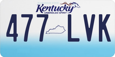 KY license plate 477LVK