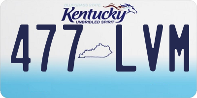 KY license plate 477LVM
