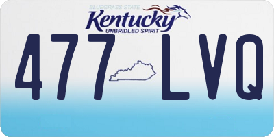 KY license plate 477LVQ
